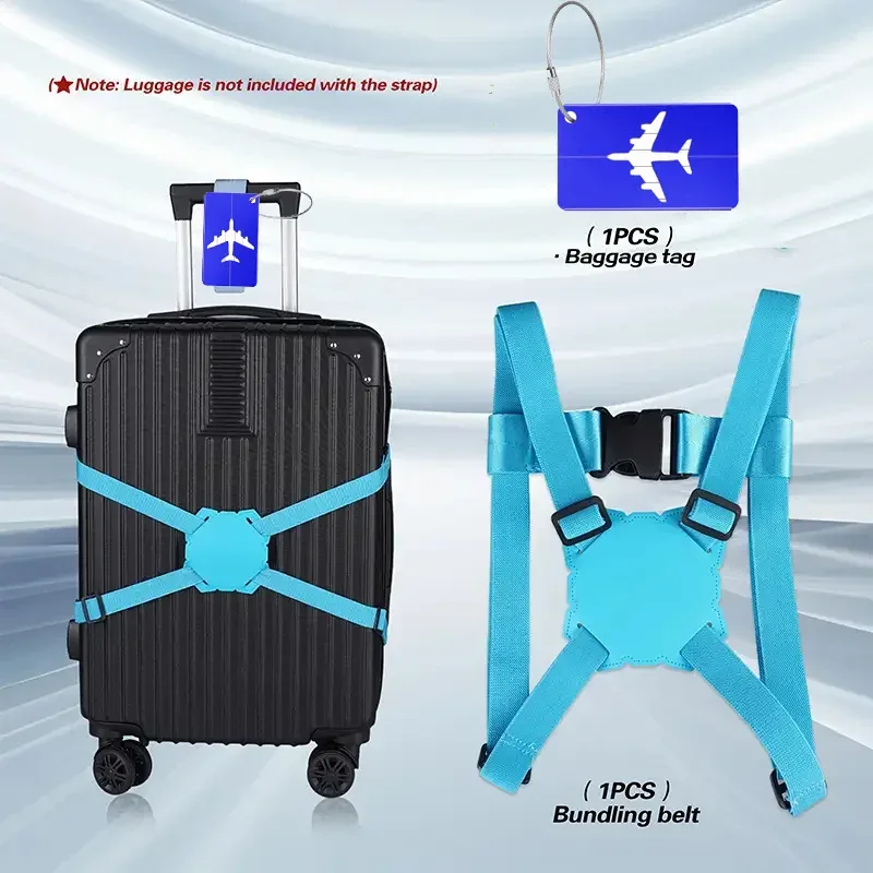 ensemble de sangles de bagages multicolores + ensemble d'étiquettes de bagages à motif avion : sangles élastiques pour renforcer les valises/sacs à dos et protection anti-ouverture + étiquettes d'identification de bagages pour une identification facile lors de la check-in. convient pour la formalité d'enregistrement à l'aéroport, les voyages longue distance, la rentrée scolaire des étudiants, les voyages d'affaires, etc. un incontournable pour les passionnés de voyage, les navetteurs et les étudiants internationaux pour réduire la charge des bagages (la sangle peut être extensible jusqu'à 240 cm + haute élasticité pour s'adapter à différents types de bagages)
