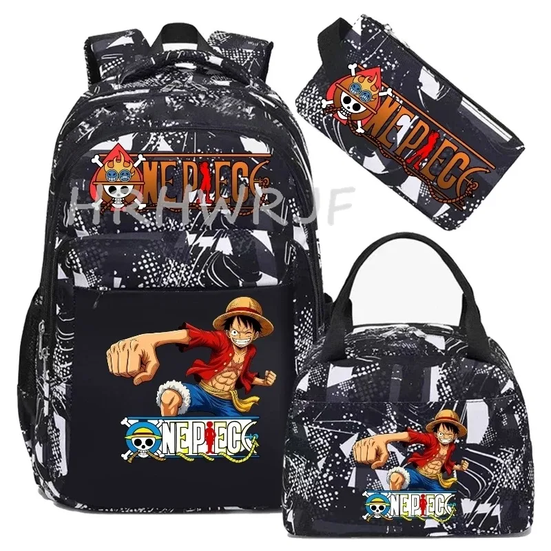 sac à dos one piece monkey d luffy camouflage, grand sac de voyage pour adolescents, sac d'école pour femmes et hommes, sac à dos décontracté pour ordinateur portable
