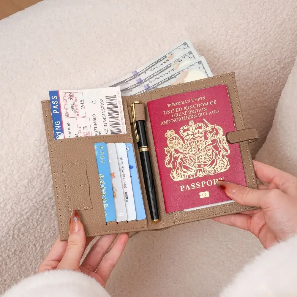 porte-cartes créatif en pu, étui de passeport, porte-billets, portefeuille pliable, étui multifonctionnel pour cartes, sac de rangement pour cartes, pour femme