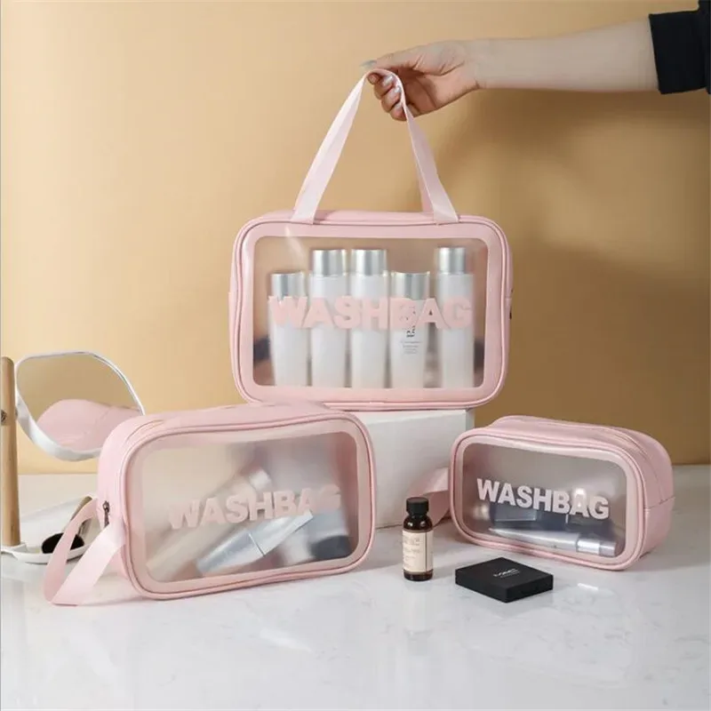 sac de voyage portable pour femmes, trousse de maquillage transparente, imperméable, pour cosmétiques et soins de la peau, trousse de beauté