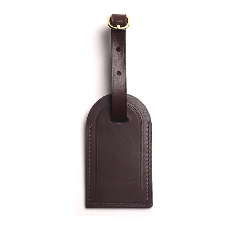 étiquettes de bagage initiales personnalisées, accessoires de voyage, valise, sac d'affaires, cuir tanné végétal