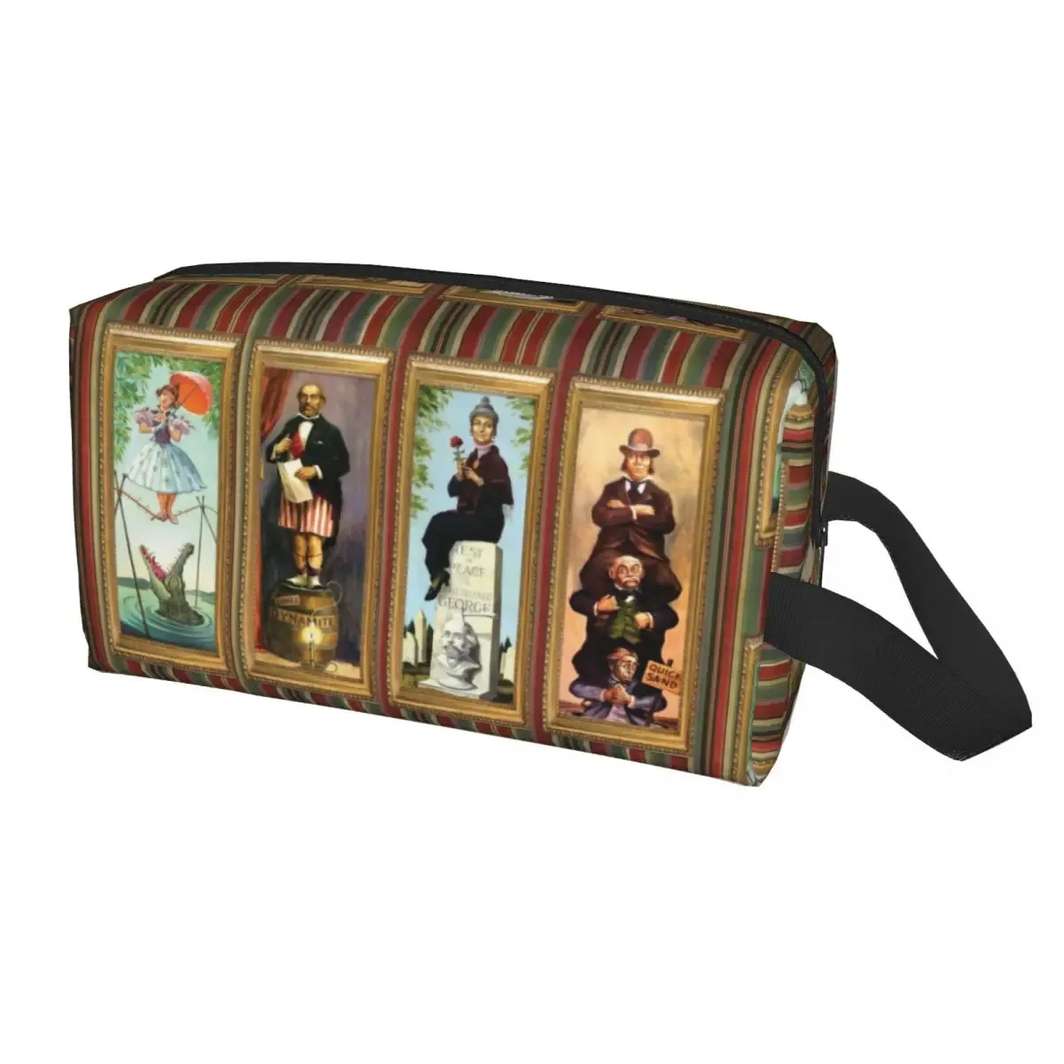 trousse de toilette de voyage personnalisée, mignonne, extensible, pour manoir hanté, maquillage, cosmétique, trousse de rangement, pour femme