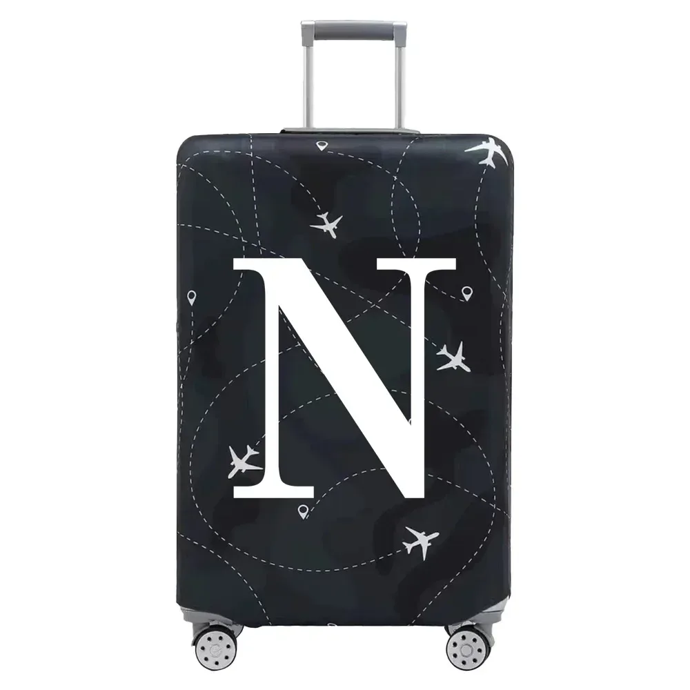 juste de protection en tissu pour bagages, housse anti-poussière anti-rayures, valise trempée pour sac de 18 à 32 pouces, lettre blanche, accessoires de voyage