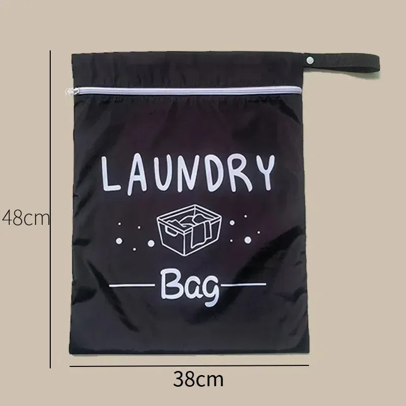 sac de voyage imperméable pour le linge, pochette de rangement humide/sec avec fermeture éclair et sangle de suspension, sac de rangement portable (1 pièce)