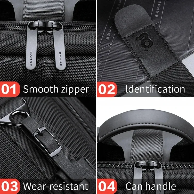 bange hommes mode sac à dos 15.6 pouces multifonctionnel étanche sac à dos quotidien sac de voyage sac à dos scolaire décontracté