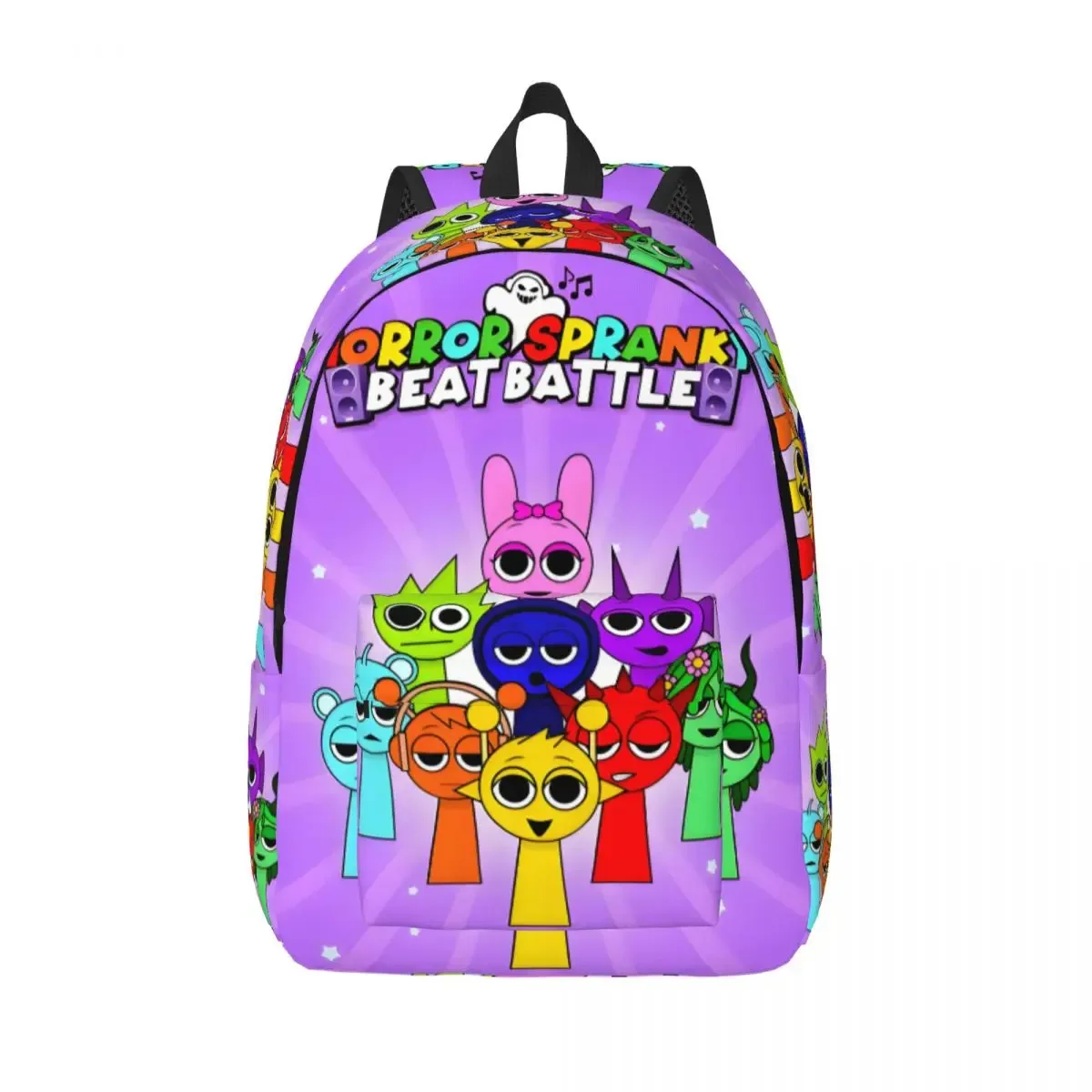 dessin animé personnalisé sprunki toile sac à dos femmes hommes sac à dos décontracté pour les sacs d'université d'école