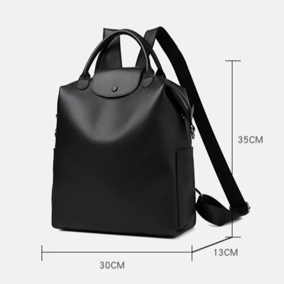 sac à dos pour femme en cuir de vache véritable à 100%, grande capacité, sac à dos d'école, sac à dos décontracté pour femme, sac à dos de voyage pour filles