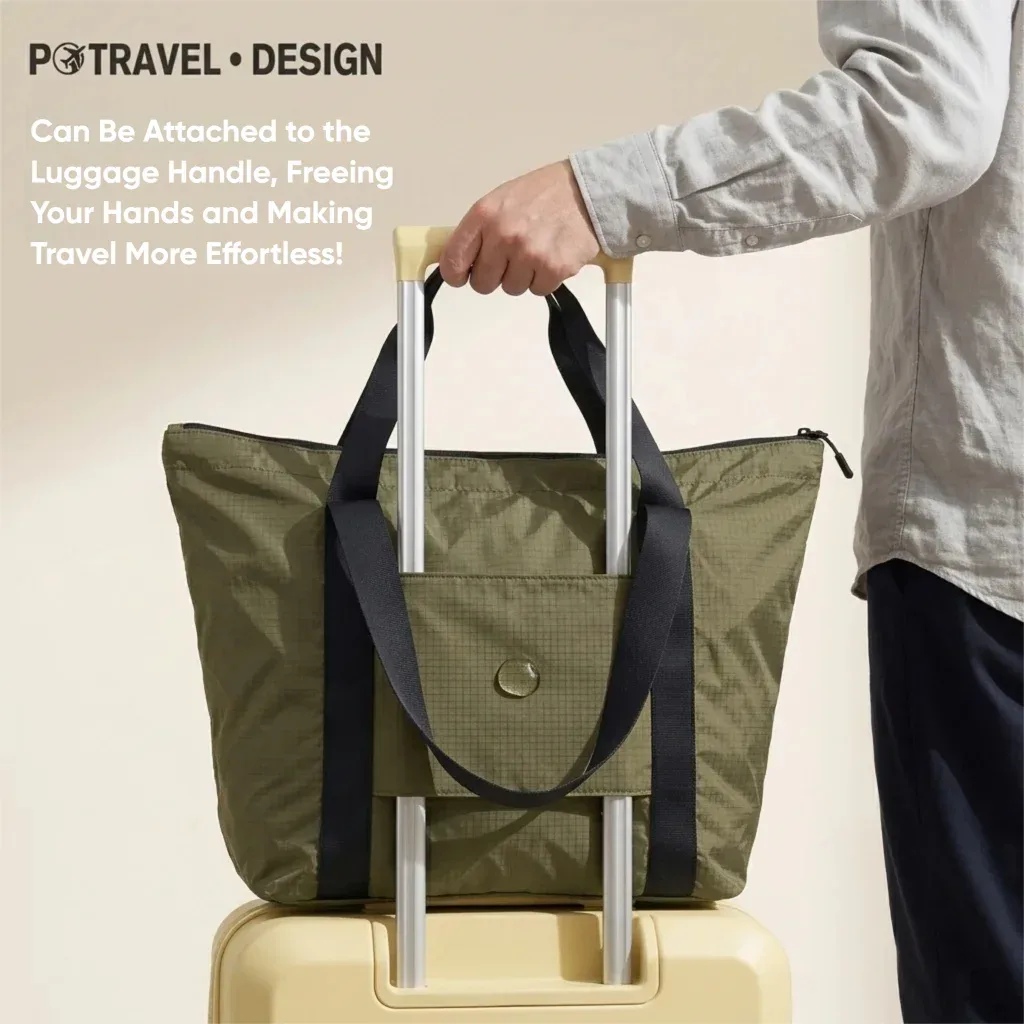 sac de voyage pliable imperméable, sac fourre-tout et sac bandoulière, grande capacité, pochette de rangement portable pour bagages pour femmes et hommes