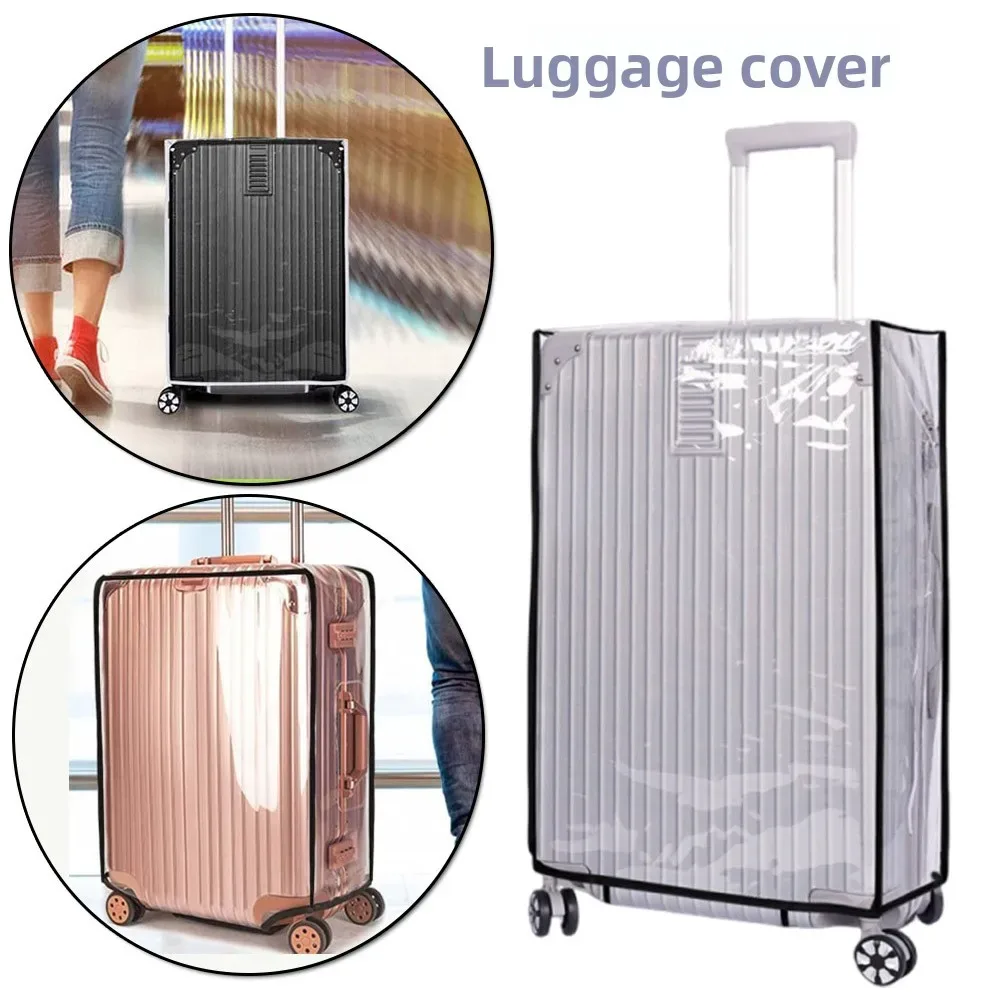nouvelle housse de valise en pvc transparente, imperméable et épaisse, 20-30 pouces, pour valise de voyage