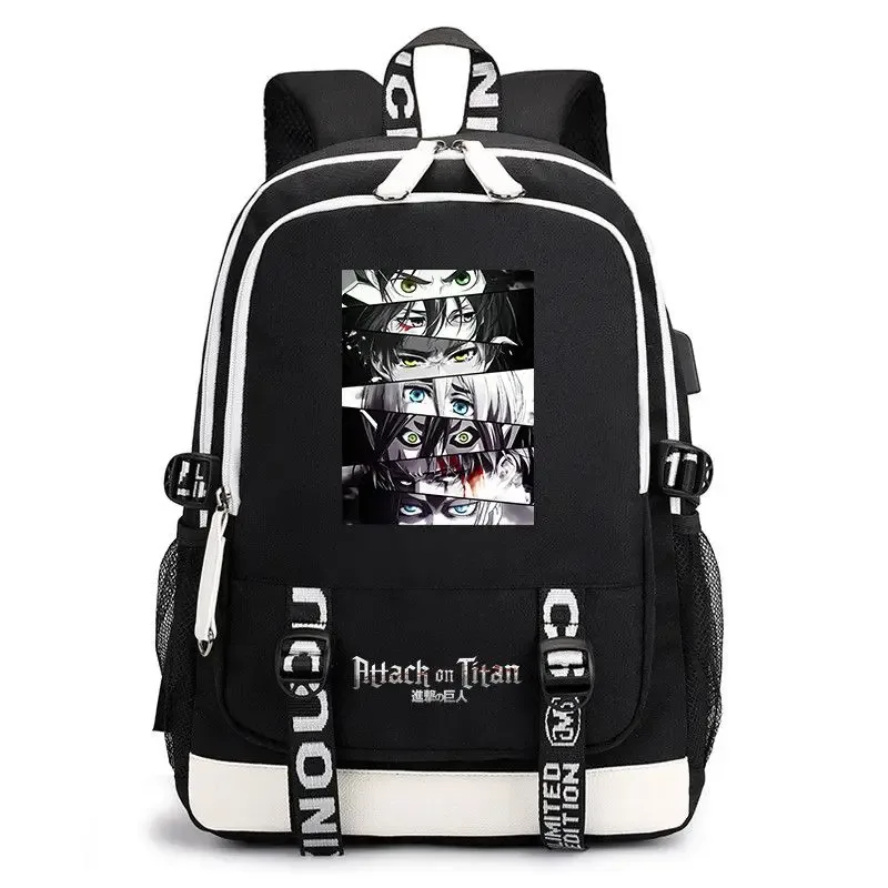 sac à dos anime attack on titan, cartable d'étudiant de grande capacité, léger et durable, peut accueillir un ordinateur de 16 pouces
