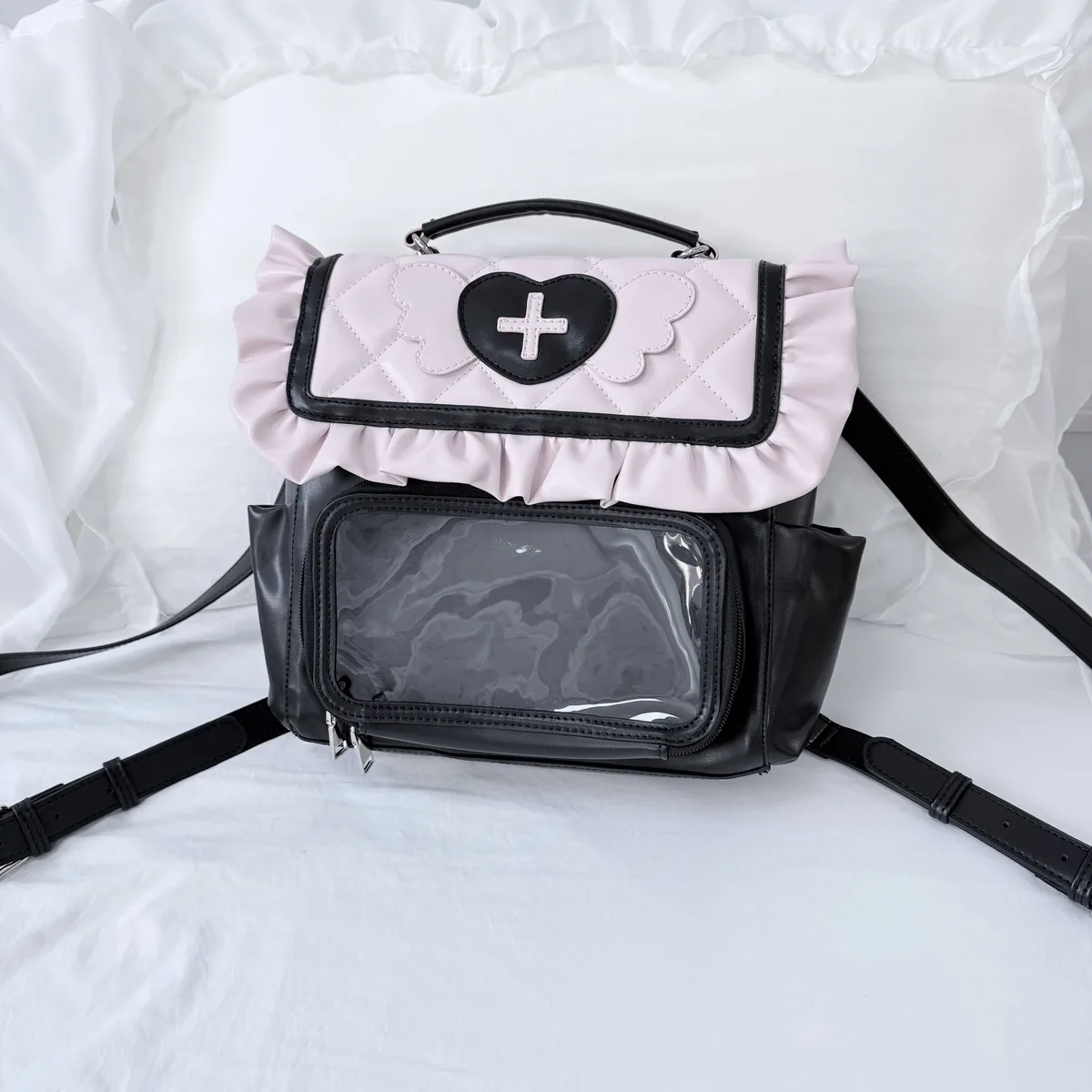 transparent ita mochilas mujer original carré mochila hit couleur design sac multi-fonction sac à dos doux cool sacs pour femme