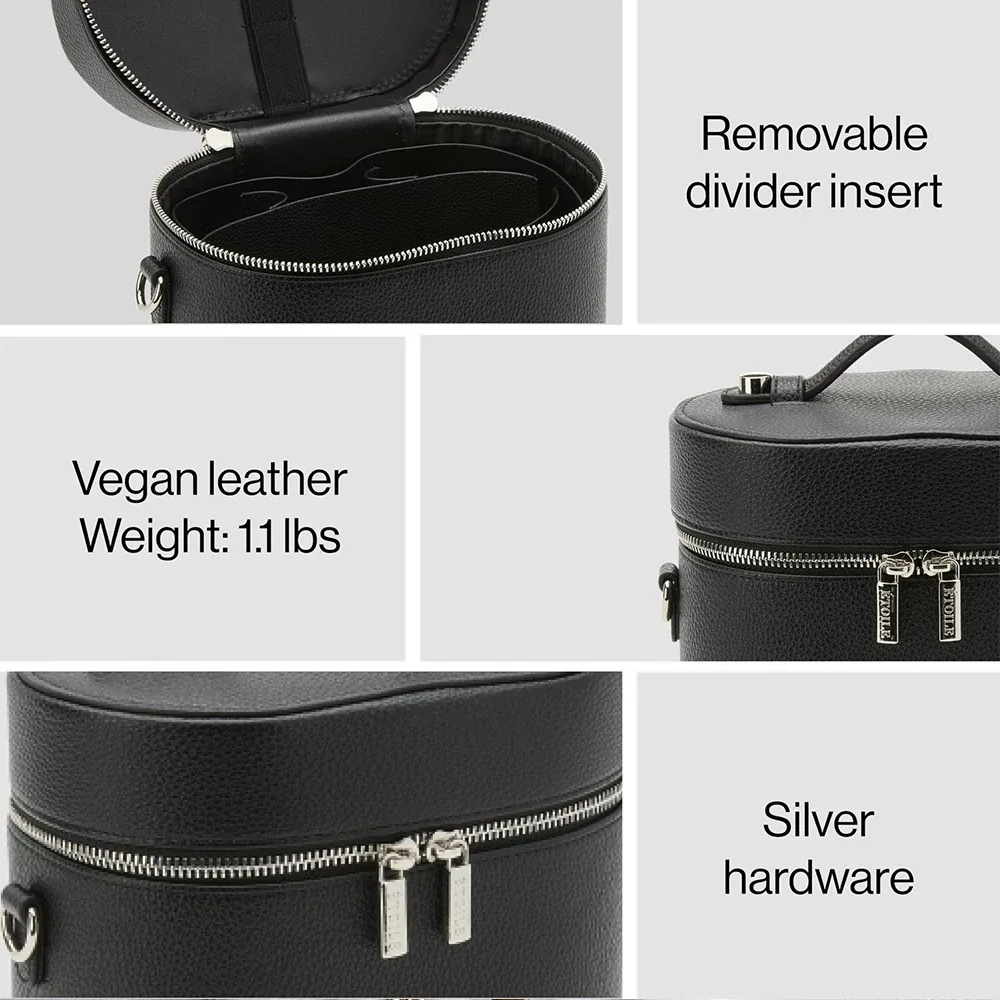 pochette cosmétique en cuir pu personnalisable : simple, portable, bandoulière, à main, grande capacité pour les voyages
