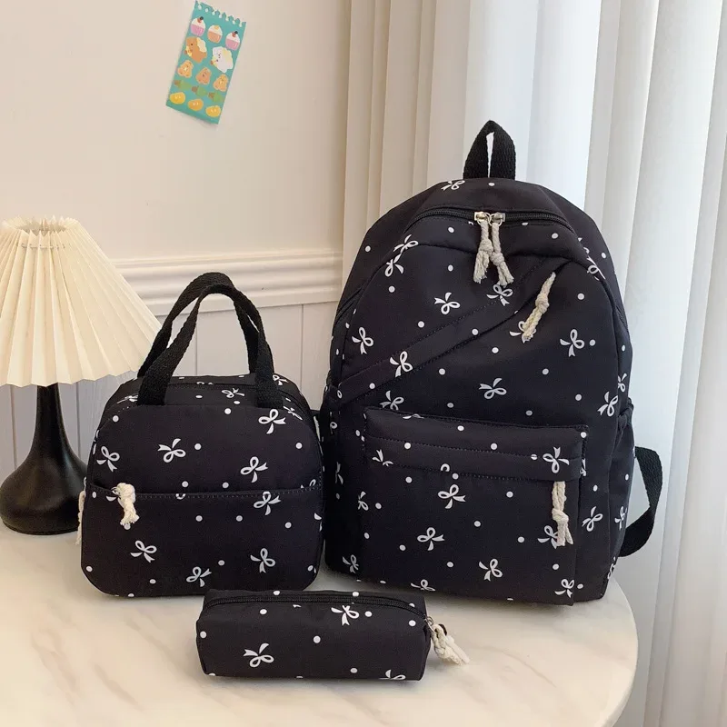 ensemble de 3 sacs à dos floraux pour la rentrée scolaire, légers, décontractés, pour voyages, école, étudiants, filles, femmes, imprimé papillon