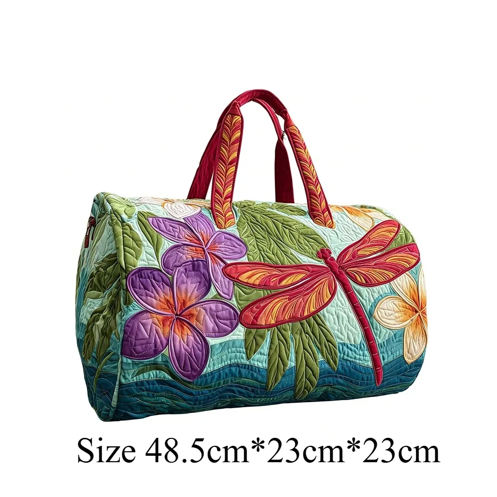 sac de voyage matelassé 3d dragonfly pour femme, sac de week-end, sac de sport, sac de transport artistique, bagage à main, article personnel
