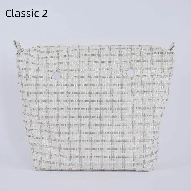 organisateur classique en toile de lin tanqu, doublure intérieure en tissu pour obag mini o bag, accessoire pour sac à main femme
