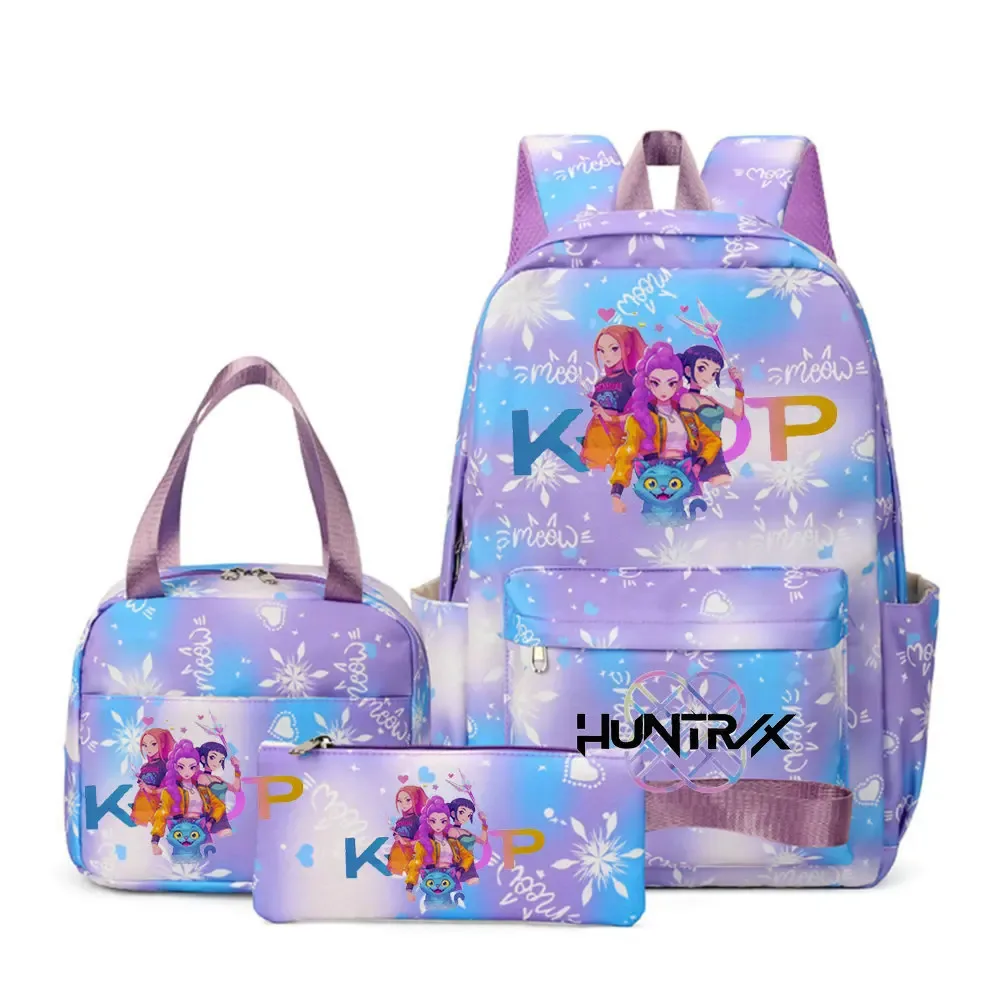 sacs d'école imprimés kpop demon hunters pour enfants, sacs à dos pour ordinateur portable pour adolescentes et garçons, sacs de voyage pour femmes