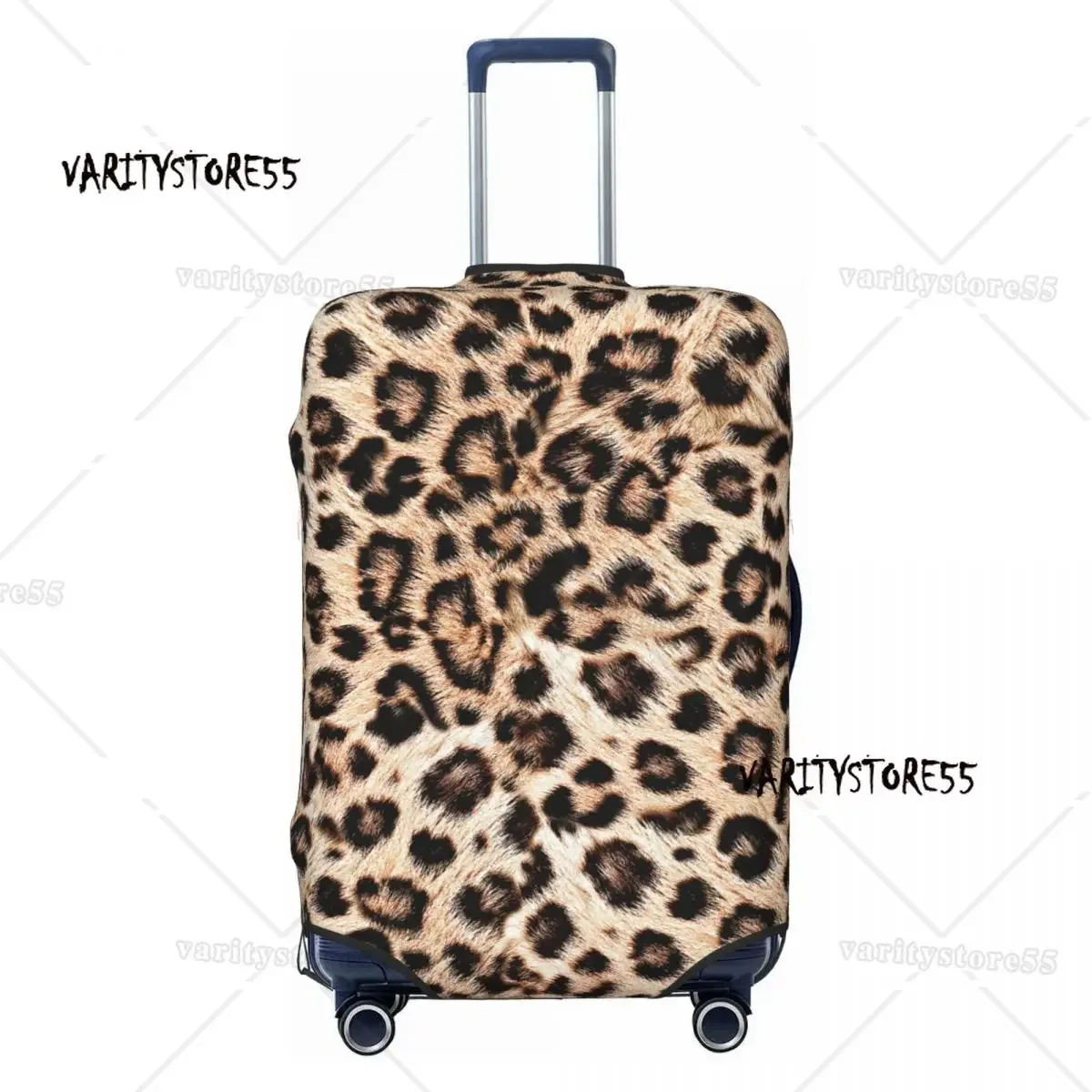 housse de bagage de voyage personnalisée imprimé léopard, housse de protection élastique en peau d'animal pour valise, adaptée à 18 à 32 pouces