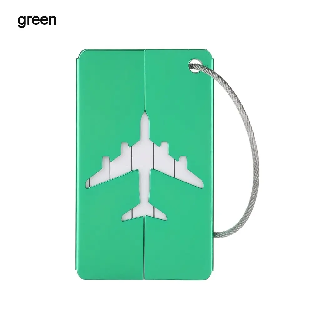 étiquettes de bagage de voyage en aluminium réutilisables étiquettes de valise boucle en acier inoxydable nom carte d'identité avec cordes étiquette de sac pour valise bagages