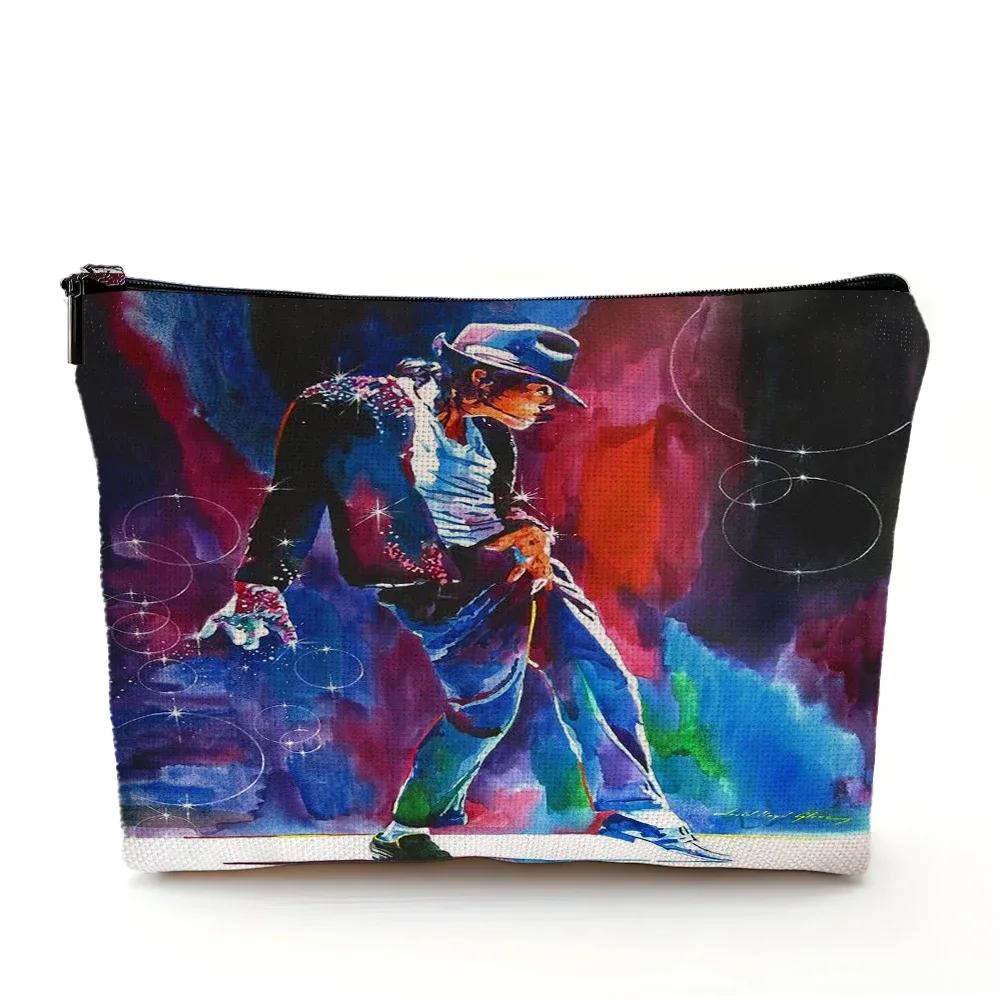 super star michael jackson sac cosmétique double impression sacs de maquillage femmes sac à main de mariage dame organisateur de voyage portefeuille enfant