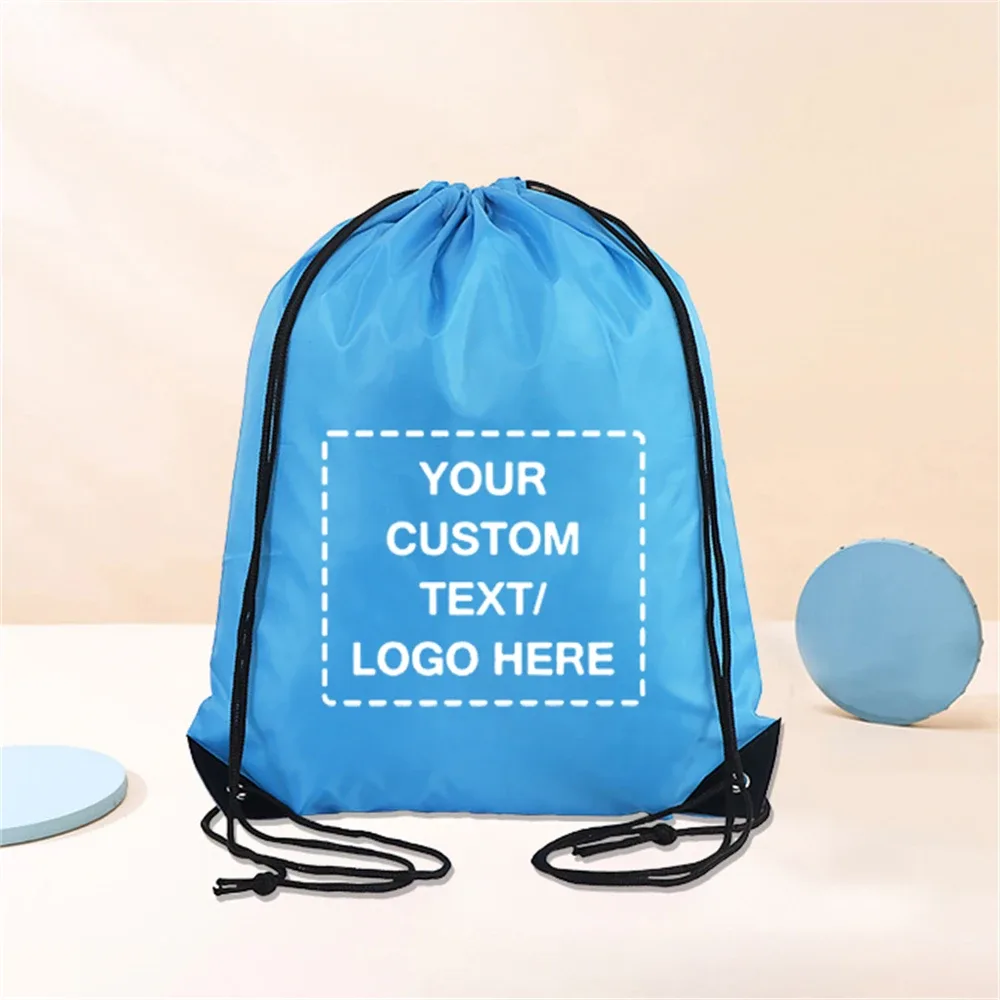 sacs à dos personnalisés à cordon de serrage, sacs de rangement pour sac à dos de sport, pour l'école, la gymnastique, le voyage, logo/texte/photo personnalisé