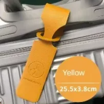 1x étiquette de bagage en cuir pu étiquette d'identification de valise portable étiquette de sac d'embarquement de bagages nom id porte-adresse accessoires de voyage