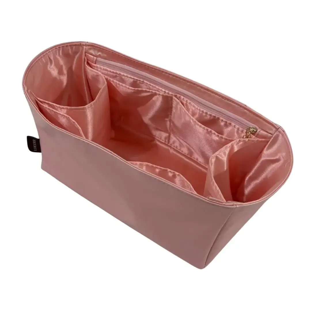 organisateur compatible avec les sacs speedy, 20, 25, 30, 35, 40, insert pour sac à main, doublure en soie, cuir vegan imperméable avec poche zippée