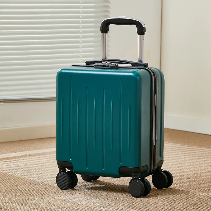valise de voyage unisexe à roulettes pc, 14 pouces, haute qualité, à la mode, abs, mini valise d'embarquement, petite main, lu