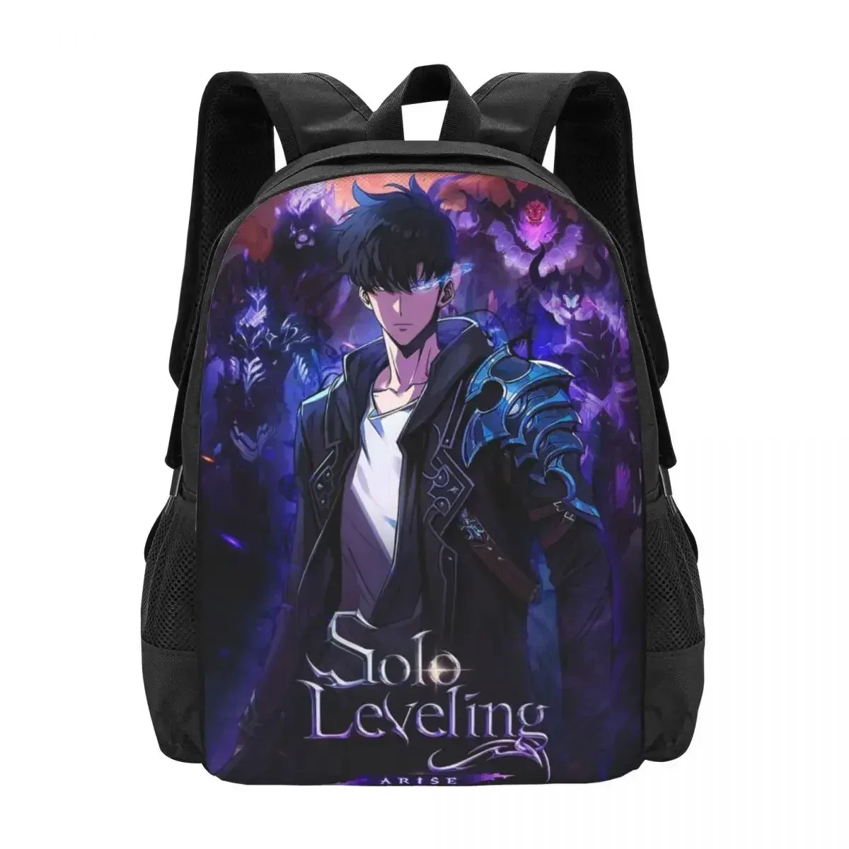 sac à dos pour ordinateur portable de voyage à nivellement solo, sac d'ordinateur d'école d'affaires, cadeau pour hommes et femmes