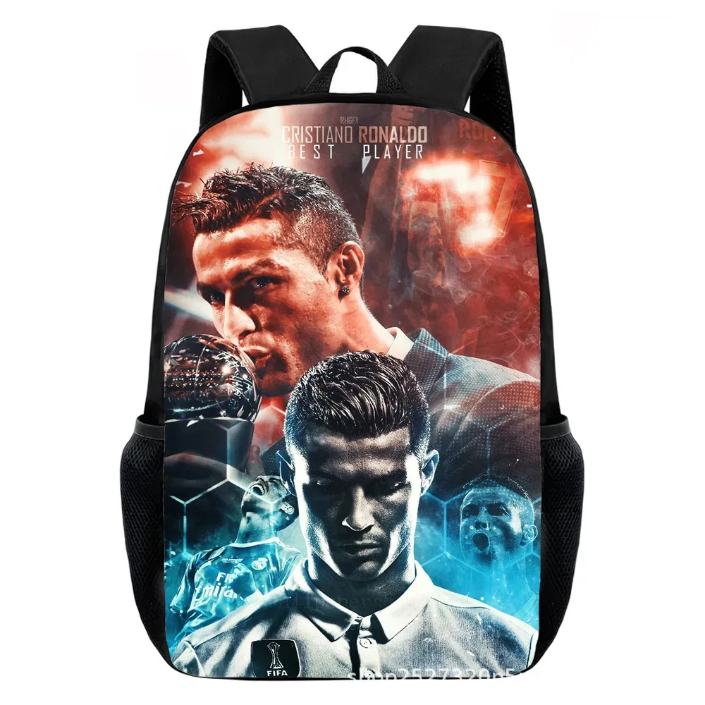 sacs à dos cr7 imprimés pour enfants, sacs d'école décontractés pour adolescents, garçons et filles, sac à dos d'école de 15 pouces, mochilas de voyage pour l'école primaire