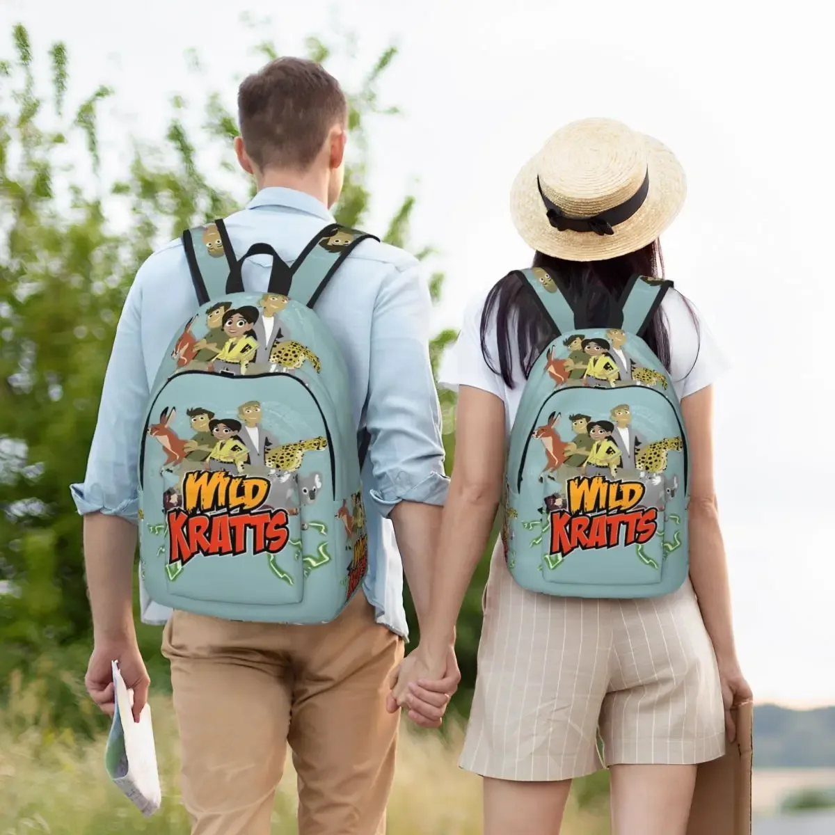wild kratts sac à dos pour hommes femmes décontracté lycée travail sac à dos ordinateur portable sacs en toile cadeau