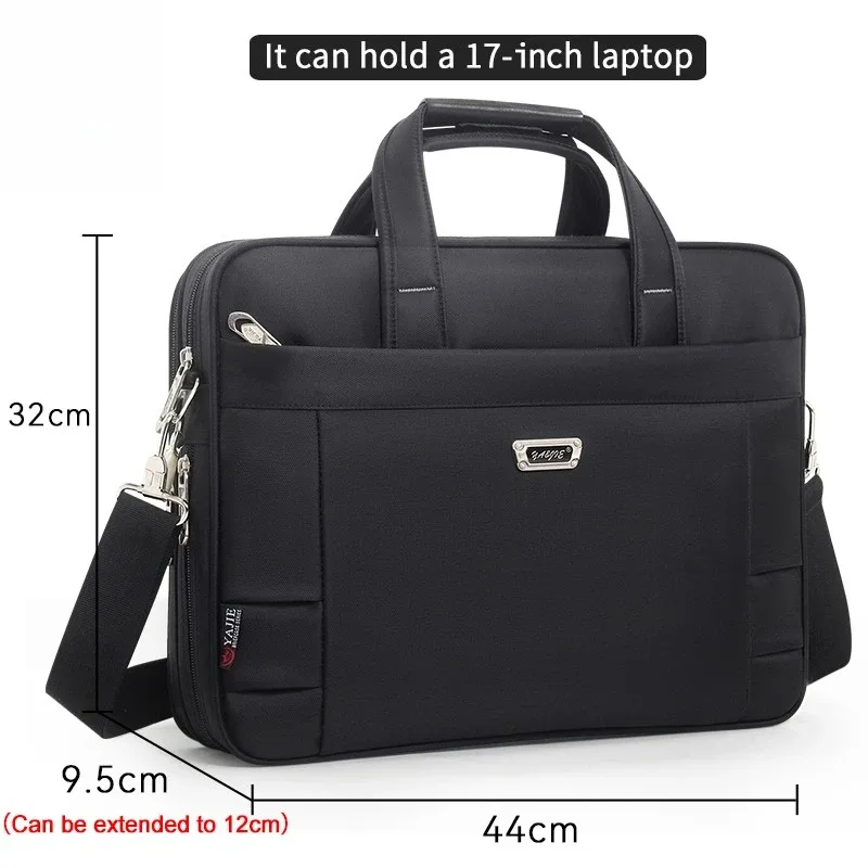 sac porte-documents de grande capacité pour hommes, sacoche d'affaires pour ordinateur portable de 17, 15.6 et 14 pouces, sac à bandoulière en toile, sac fourre-tout de travail