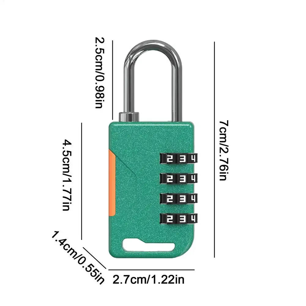 cadenas à combinaison robuste à 4 chiffres en alliage de zinc, étanche, pour bagages, valises, casiers, sacs de sport et voyages