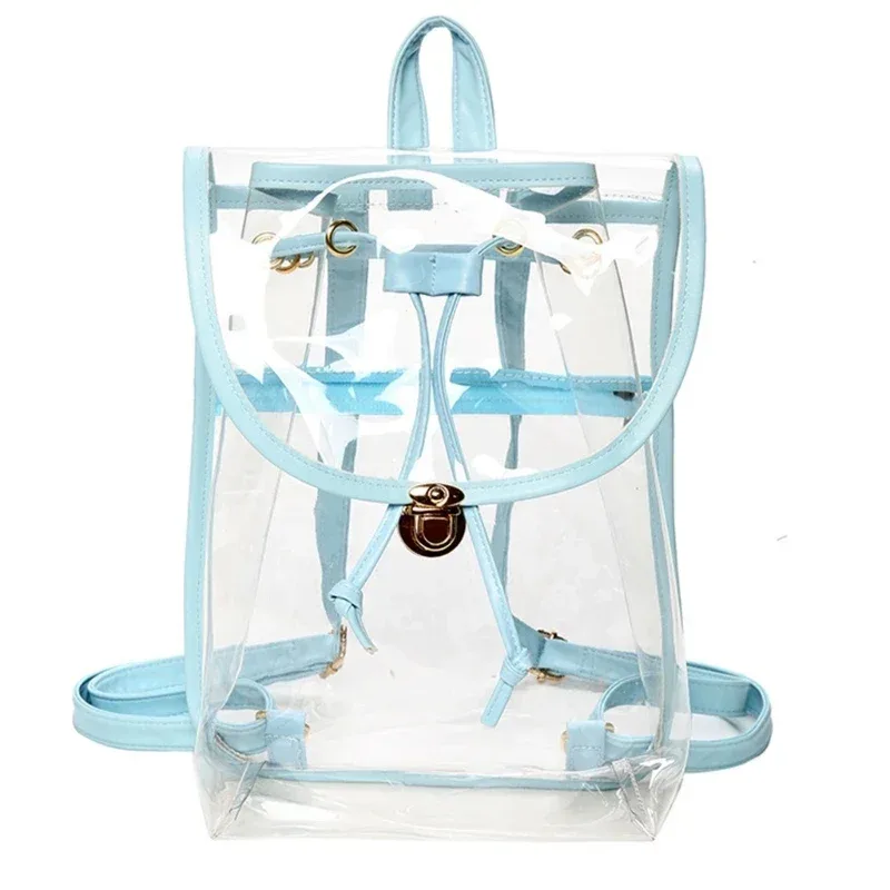 sac à dos transparent en pvc pour femmes, sacoches, à l'école, initié