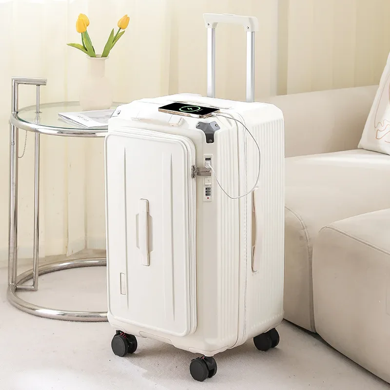 bagage extensible, boîtier de chariot épais de grande capacité, valise de voyage de 24 pouces, bagage avec serrure à combinaison, robuste et du
