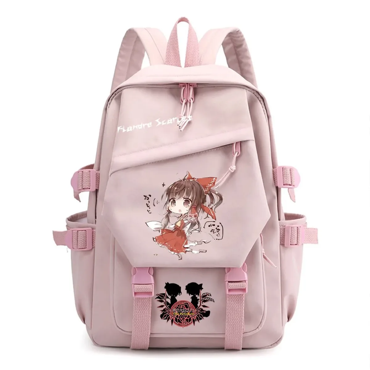 sac à dos touhou project sac à dos de voyage de grande capacité pour étudiants, imprimé dessin animé hakurei reimu kirisame marisa