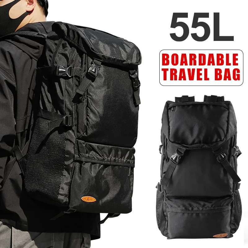 Sac de randonnée surdimensionné de grande capacité, étanche, 55l, pour l'extérieur, Sport, escalade, voyage, pour hommes et femmes, sac à bagages léger