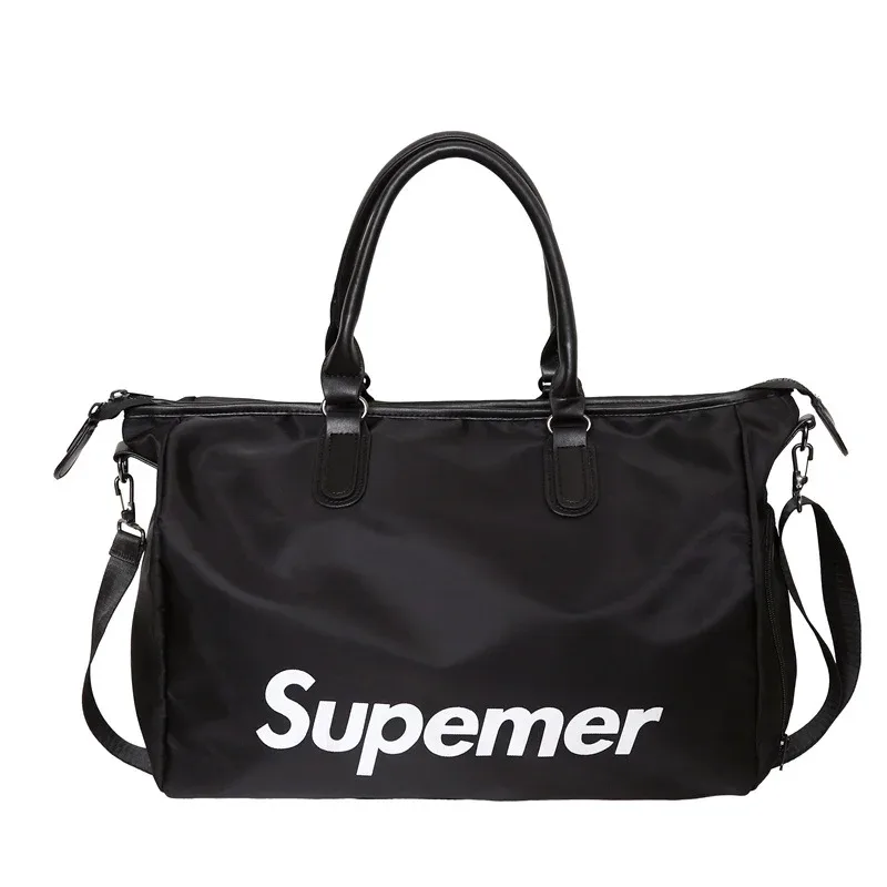 sac à bagages avec logo, sac à main de grande capacité, motif de nom imprimé, sac de fitness, sac de sport de voyage