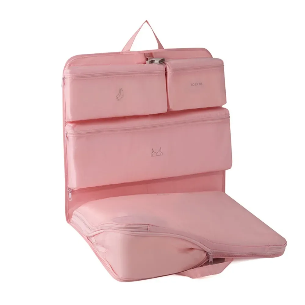 sac de rangement compressible 6-en-1 avec structure suspendue pliable, organisateur portable léger et pliable