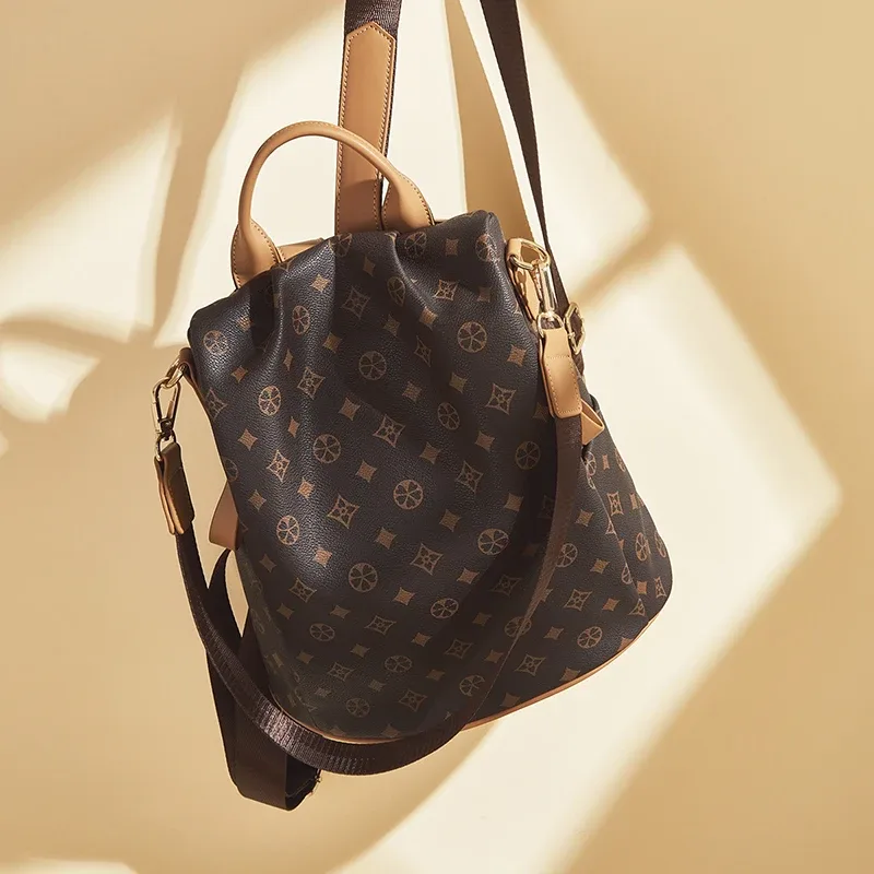 sac à dos pour femme laorentou en cuir pvc, sac d'école décontracté, sac de transport grande capacité pour l'hiver, sac antivol de haute qualité
