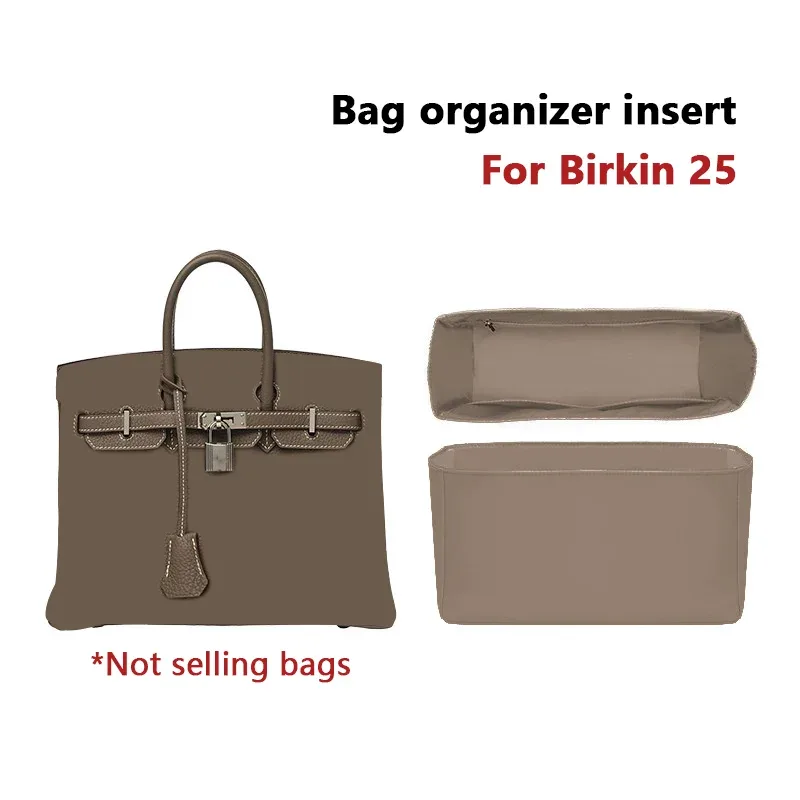 organisateur de sac pour birkin 25 avec support de forme, rangement bien organisé, gain de place, léger et durable, doublure intérieure de sac