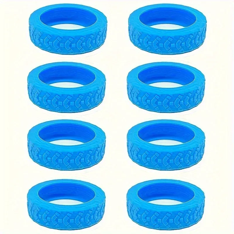 ensemble de protection de roue à bagages amélioré et épaissi de 8 pièces, ensemble de réparation de roues, ensemble de sourdine de roue à bagages de remorque