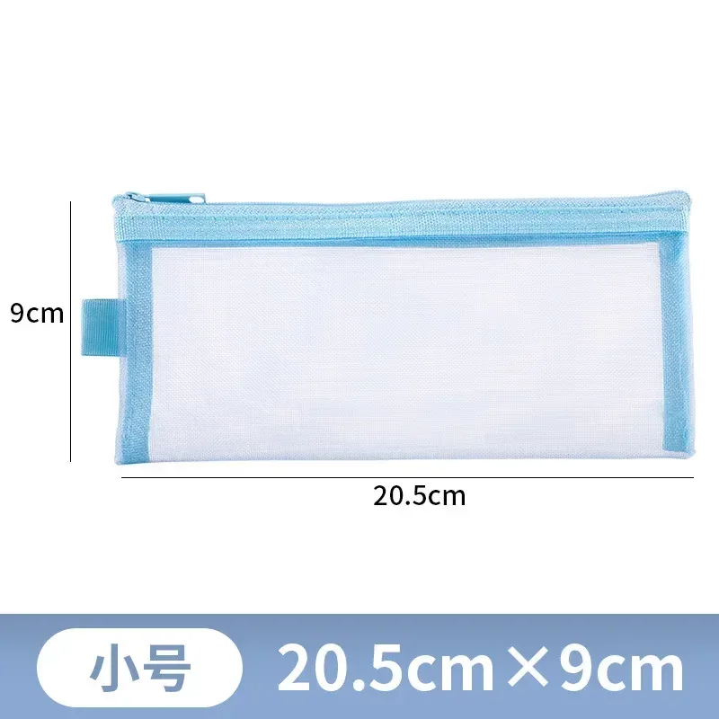 sac cosmétique de voyage en filet transparent, porte-cosmétiques, sac de rangement, étui à crayons à fermeture éclair, poudres de maquillage en nylon portable