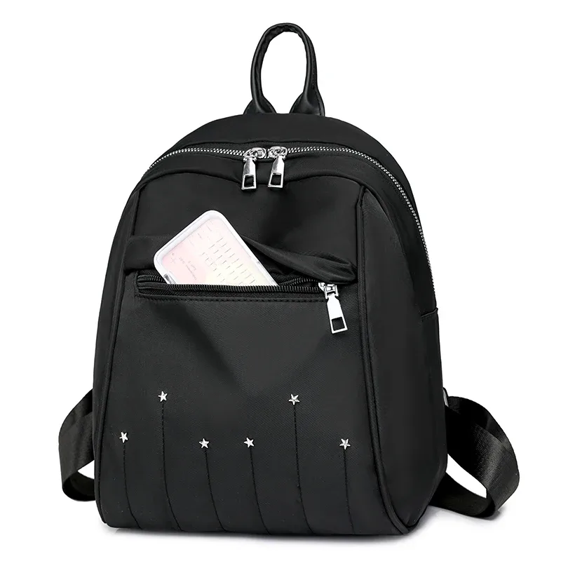 sac à dos en nylon décontracté avec sangle réglable, grande capacité, sacs de voyage de rue, sacs d'école portables pour étudiants, vert, nouveau