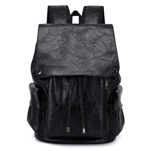 nouvelle mode en cuir souple sac à dos décontracté pour adolescent garçons hommes voyage sac d'école décontracté sac à dos preppy collège mochila mâle
