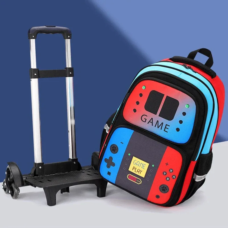 sac à dos à roulettes pour enfant, cartable à roulettes pour garçon, sac à dos scolaire avec roulettes, sac de voyage avec sac à lunch