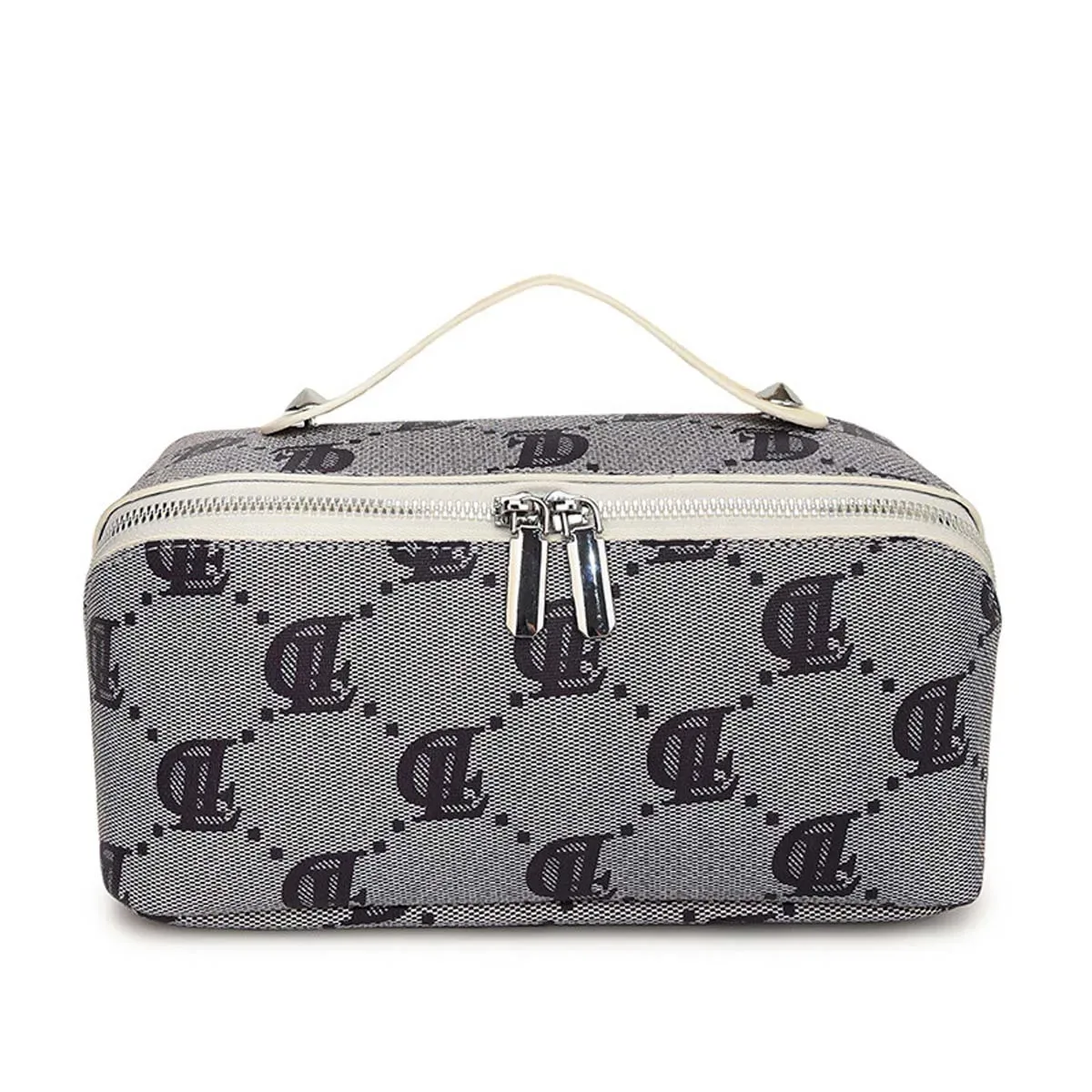nouveau sac de maquillage femme portable en cuir grande capacité portable voyage cosmétiques zone sac de rangement trousse de toilette logo personnalisation
