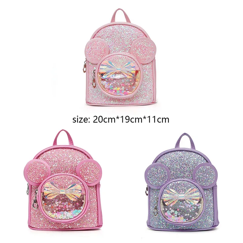 sac à dos mini tendance avec nœud papillon, sac de poitrine à sequins, sac à main en cuir pu avec pompon, sac à bandoulière