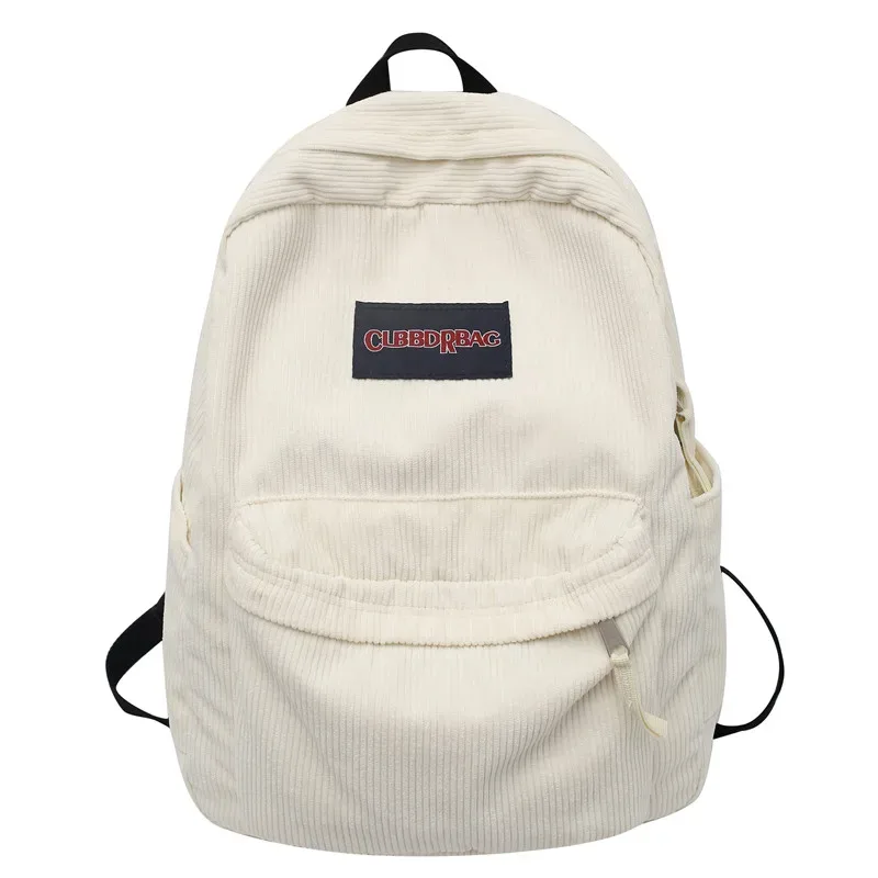 vintage garçon fille velours côtelé vert sac d'école hommes femmes ordinateur portable collège sac à dos cool dame étudiant mode femme voyage bookbag nouveau