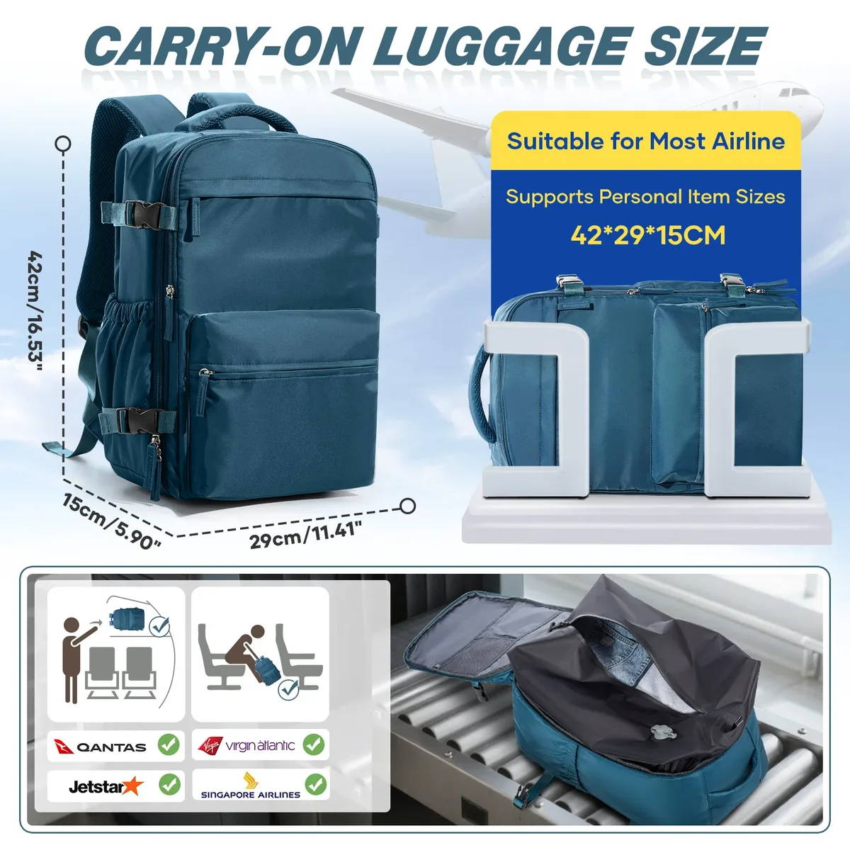 sac à dos de voyage sous vide pour hommes, sac à dos de grande capacité, sac à dos pour ordinateur portable, sac à dos extensible pour femmes et hommes, sac d'école