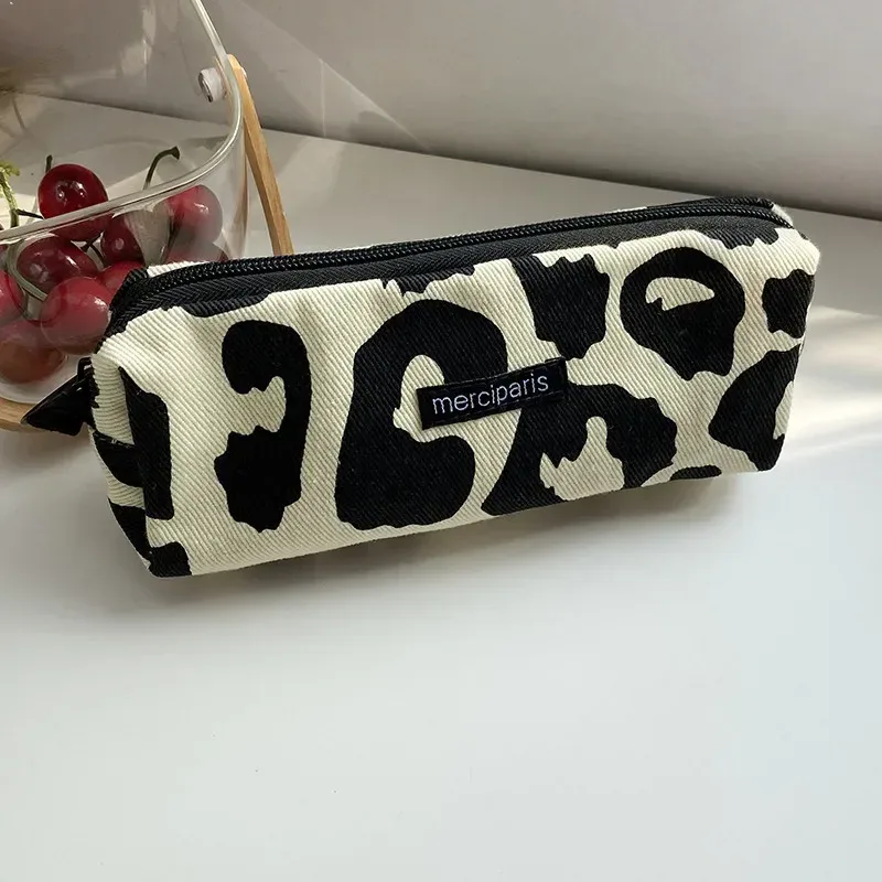 sac à cosmétiques en toile rétro pour femmes, trousse à crayons simple à carreaux pour filles, sac de rangement pour rouge à lèvres pour dames, petit portefeuille, sacs à main